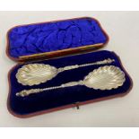 A pair of Victorian silver apostle spoons, London 1897, maker William Hutton & Sons Ltd, in fitted