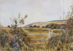 Attributed to Dudley Kibbler Pair of watercolours Devon scenes, 24 x 35cm (2)