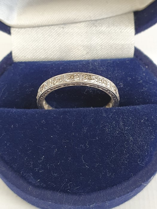 18ct white gold and diamond eternity ring, 3.2g Condition Reportring size O approx. - Image 2 of 4