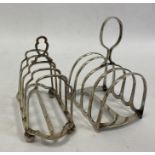 A late 19th century silver toast rack, maker James Dixon & Sons Ltd, Sheffield 1898, 2.7toz