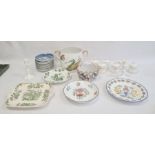 10 Bing & Grondahl Mother's Day plates, blue and white, Royal Worcester two-handled Evesham