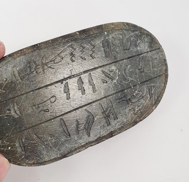 Egyptian carved hardstone scarab, 11cm wide - Image 8 of 8