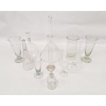 Assorted chemists glassware to include measures, funnels, beakers, test tubes, etc