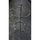 Chrome  circular occasional table frame Condition Report No Longer has glass top.  Pitted marks