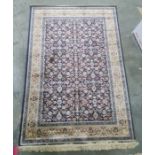 Blue ground Kashmiri allover design rug, 170 x 118cm