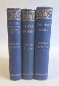 Kipling, Rudyard  'The Day's Work'  Macmillan and Co. 1898, blue cloth, gilt decorations to top of