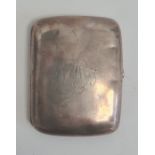 An early 20th century silver cigarette case, initialled 'MWW' makers Horace Woodward & Co Ltd,