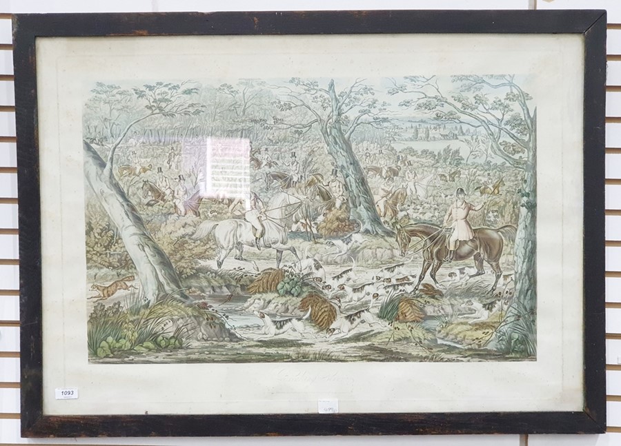 After Charles Hunt Set of four colour aquatints Breaking Cover and 3 other hunting scenes, published - Image 5 of 5