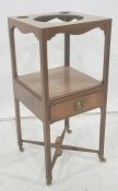 19th century washstand in mahogany, with satinwood banding