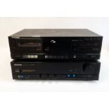 Pioneer A-223 stereo amplifier with CT-W300 twin cassette deck