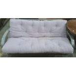 Futon sofa bed with metal frame