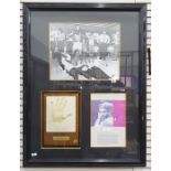 Mohammed Ali framed and glazed photograph, part biography and hand print