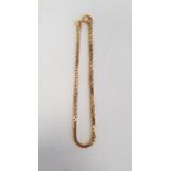 Small 9ct gold bracelet with angular links, 3.4g