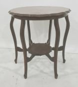 Late 19th century walnut occasional table, the shaped top with moulded edge, on cabriole supports