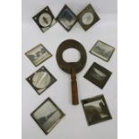 Assorted slides and magic lantern, slides on subjects such as insects, landscapes, hotels, etc