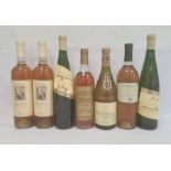 Seven bottles of white wine to include two bottles of Callinico Odysseys dessert wine, bottle of