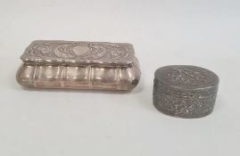 Edwardian silver box by Henry Matthews, Birmingham 1901, of shaped rectangular form, the hinged