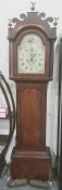19th century longcase clock with eight-day movement, marked Bell, with Roman numerals, subsidiary