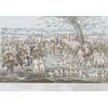 After Charles Hunt Set of four colour aquatints Breaking Cover and 3 other hunting scenes, published