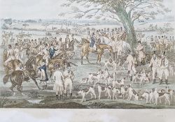 After Charles Hunt Set of four colour aquatints Breaking Cover and 3 other hunting scenes, published