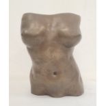 Sharon Lee Andreason modern bronze half female nude torso sculpture, inscribed indistinctly, 29cm