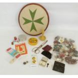 Assorted sewing related items to include buttons, etc
