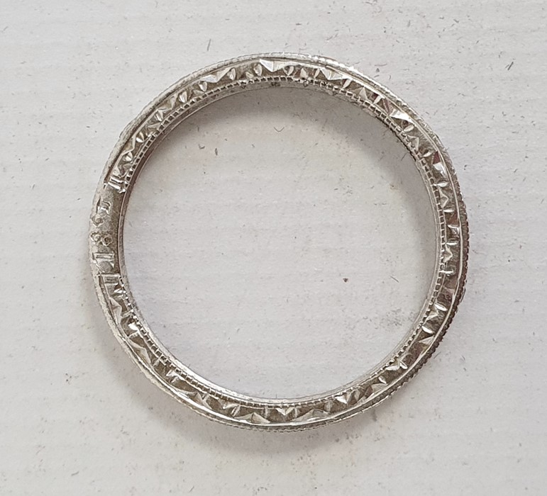 18ct white gold and diamond eternity ring, 3.2g Condition Reportring size O approx. - Image 3 of 4