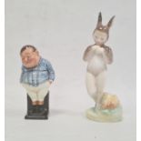 Royal Doulton china figure 'Baby Bunting', 13.5cm high and Doulton china miniature figure 'Fat Boy',