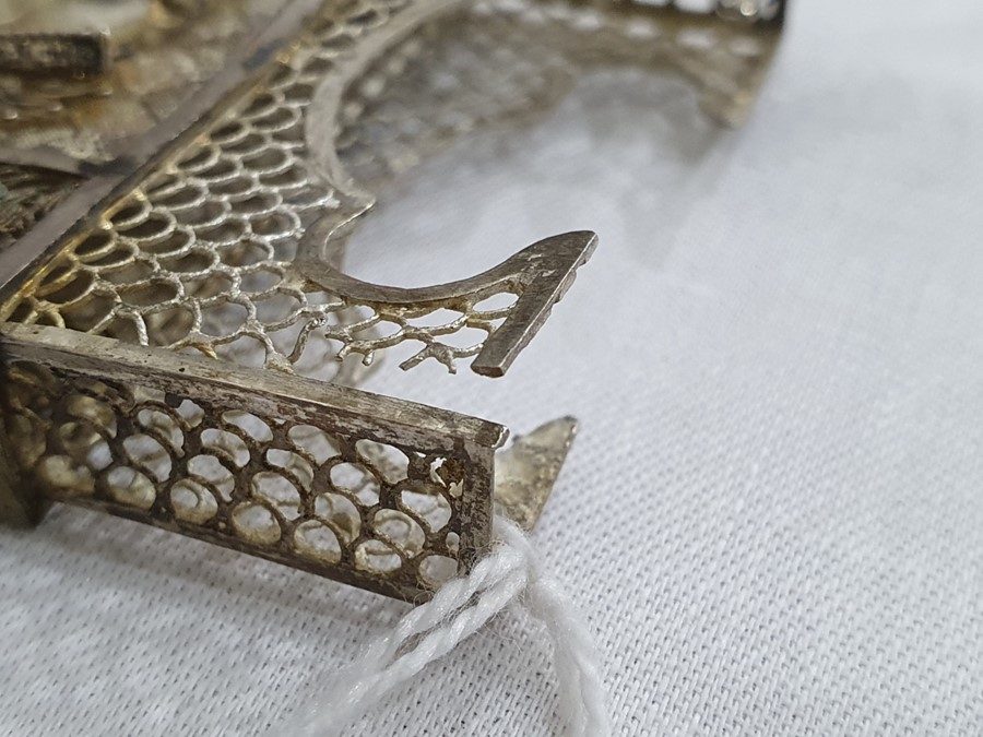 A 19th century Chinese silver coloured metal and enamel card case, the filigree case decorated - Image 36 of 36