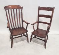 Slat back chair and a bar back armchair (2)