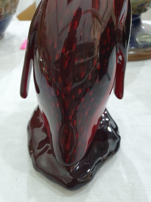 Royal Doulton flambe penguin, signed to base, 22cm high  Condition ReportVery good condition, no - Image 8 of 14