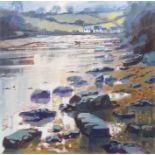 Michael B Edwards (1939-2009) Oil on board 'Gillan Creek, Cornwall' Signed lower left 60cm x