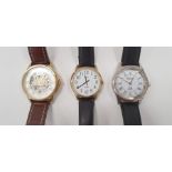 Gentleman's gilt metal Rotary wristwatch with show mechanism and various other gent's wristwatches