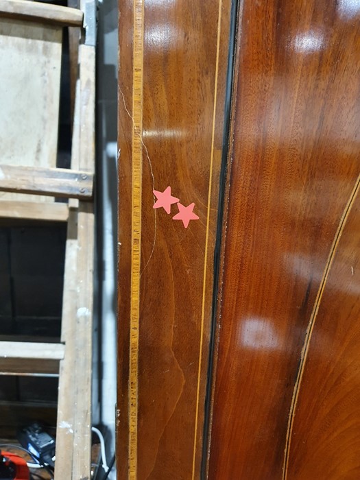 19th century converted mahogany linen press, the moulded cornice above two cupboard doors - Image 5 of 28