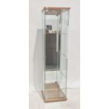 Narrow four-glass display cabinet, 42.5cm x 163.5cm