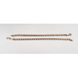 9ct gold curb link bracelet and an Italian gold double curb link marked 9ct, approx. total weight