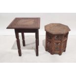 Two Eastern carved tables (2)