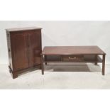 Mid 20th century mahogany coffee table and two-door cabinet (2)