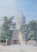 British school (late 19th/early 20th century)  Watercolour drawing View of a church dome with