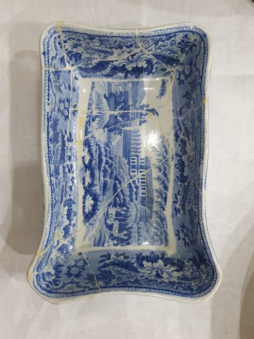 Collection of Staffordshire blue and white pottery, 19th century, variously transfer printed in - Image 17 of 55