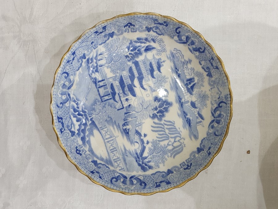 Collection of Staffordshire blue and white pottery, 19th century, variously transfer printed in - Image 30 of 55