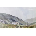 David Bellamy (British, 21st century)  Watercolour drawings View of a semi-ruined cottage in