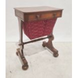 Late Victorian mahogany worktable, the rectangular top with rounded corners, single drawer above