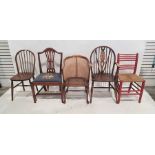 Five assorted chairs (5)