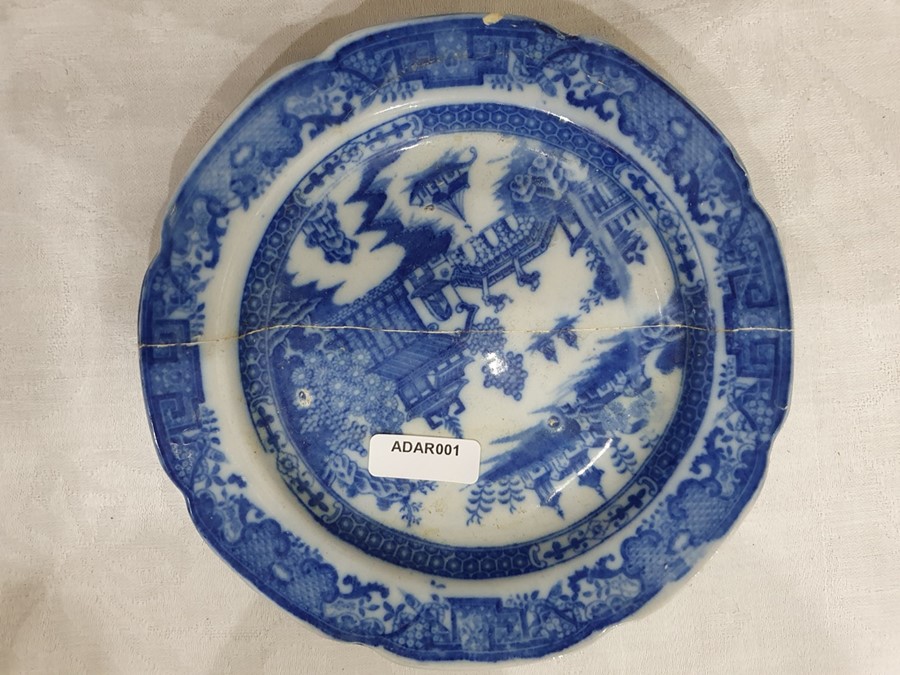 Collection of Staffordshire blue and white pottery, 19th century, variously transfer printed in - Image 33 of 55