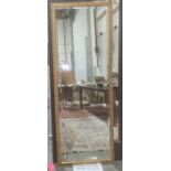 20th century rectangular mirror with gilt sprayed frame, 62cm x 167.5cm