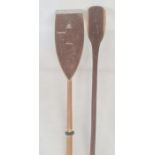 Kober Sportgerat standard oar and another wooden oar (2)