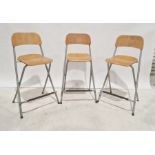 Three folding bar stools (3)