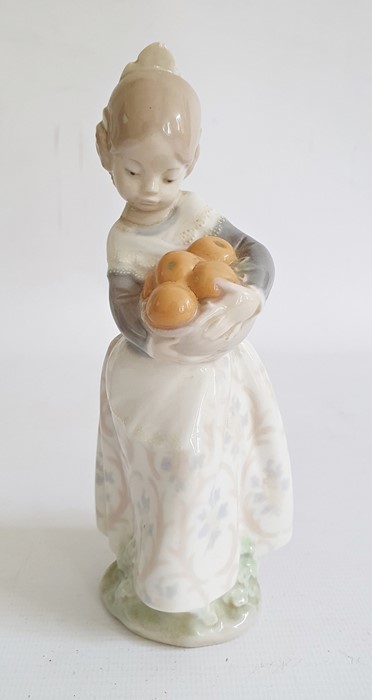 Lladro porcelain group of boy in nightshirt with puppy, 20cm high, Lladro girl with lamb and another - Image 2 of 15