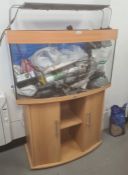 Juwel aquarium and related paraphernalia to include CO2 canister, gravel, pipes, lights, filters,